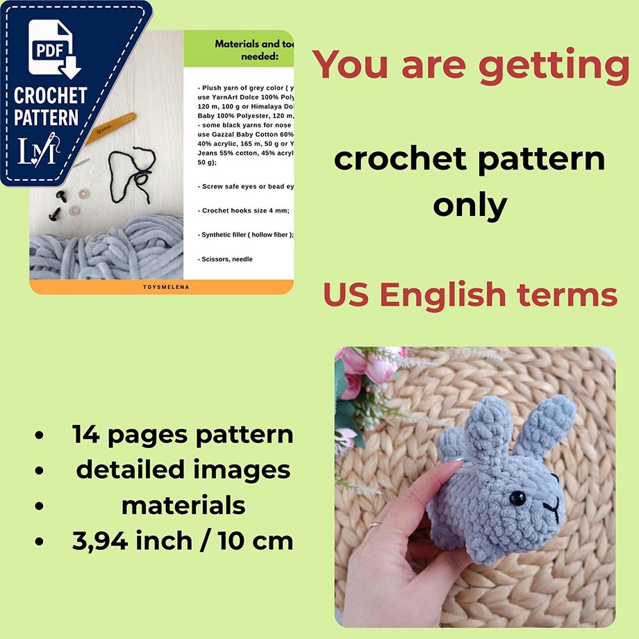 Chubby Bunny Crochet Pattern Projects for Plush Amigurumi 2